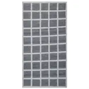 Handwoven Checkered Rug-Lattice 6388-Charcoal Ivory-80x150cm