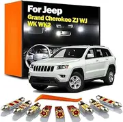 LED Bulbs Interior Map Dome Trunk Light Kit, For Jeep Grand Cherokee ZJ WJ WK WK2 1993-2019 2020 2021 Sun Visor Lamp