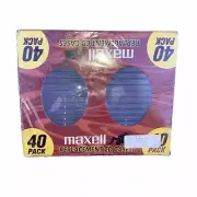 MAXELL Replacement CD Jewel Cases 40 Pack Clear Color Compact Disc CD SEALED !
