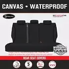 For Ssangyong Musso Dual Cab 2018-On TRADIES Black Canvas Rear Seat Covers