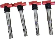 4pcs Made In Germany OEM 06E905115E Ignition Coil Compatible For Audi A4 A5 A6 Q5 Q7 S4 S5 2.4 2.8 3.0 3.2 V6, 4.2 V8, 5.2 A3 TT MK2 2.0T