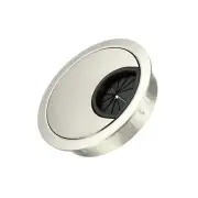 Cable Cord Grommet 53mm/2.1", Round Cable Hole Cover,Brush Silver
