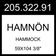 IKEA HAMNON HAMNÖN Hammock Anthracite/white 59x104 3/8" 205.322.91