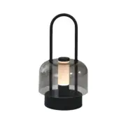 Black Portable Rechargeable LED Lantern – Touch Control, Adjustable Brightness,