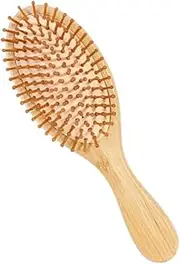 Armastuse Bamboo Paddle Wooden Hair Brush,Natural Bamboo Air Cushion Comb for Massaging Scalp, Reduce Frizz No Hair Tangle Large Oval Brush for Curly Hair(Oval)