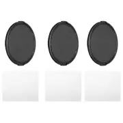 95mm Lens Cap, 3 Pack Sides Pinch Snap Camera Lens Cover for Front Lens