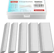 SimCos 5000 pcs 18 Gauge Brad Nails (2/5",5/8",3/4",1",1-1/4 inch) Galvanized 18 GA Nail Gun Nails Assorted and Small Finishing Nails for Pneumatic, Electric Brad Nailer(two kinds of package box)