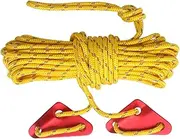 SVCEQZE Camping Rope,Guy Lines Tent Cords Ropes | 32.8Ft 5mm Heavy Duty Reflective Cord Clothesline, Survival Gear Camping Accessories for Tent Tarp, Hiking, Canopy