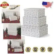 Sophisticated Set of 3 Rectangular Storage Boxes - Stylish Home Decor Essentials