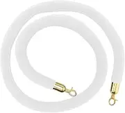 GDPKIALSLZ, Stanchion Rope/Crowd Control Ropes, Hanging VIP Queue Barrier Rope, with Hooks, for Party Movie Theaters/(White,1.5M/59Inch/5Ft)