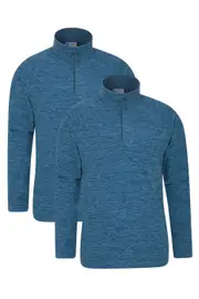 Snowdon Melange Mens Half-Zip Fleece Multipack