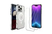 iCoverLover For iPhone 16 Pro Case Compatible with MagSafe + 2X Screen Protector