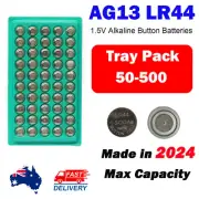 20-500 Pack LR44 Battery AG13 A76 Button Cell Batteries Tray Pack Batteries 2025