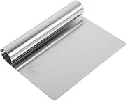 Amosfun Dough Scraper Tool Stainless Steel Pastry Cutter for Baking Nonstick Sharp Edges for Effortless Dough Cutting Versatile Kitchen Scraper for Bread and Cake Silver