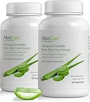 AloeCure Advanced Formula - Twice A Day Aloe Vera Capsule, 2 Pack, 120 Capsules