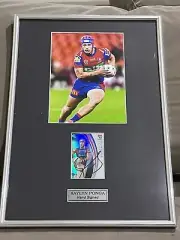 **HAND SIGNED** KAYLYN PONGA ** Framed Newcastle Knights Memorabilia!!!!