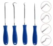 4x Car Pick & Hook Set O Ring Oil Seal Gasket Puller Remover Plastic Handle
