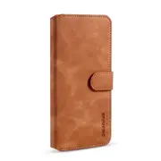 For Xiaomi Redmi Note 8 Pro DG.MING Retro Oil Side Horizontal Flip Case with Holder & Card Slots & Wallet(Brown)