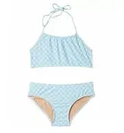Toobydoo Girl's Bandeau Top (Toddler/Little Kids/Big Kids) Blue Polka Dot 11/12