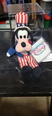 The Disney Store Uncle Sam Goofy 8" Mini Bean Bag Plush Toy