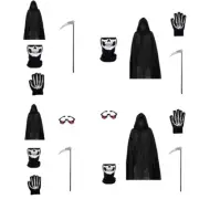 Wizard Witch Mantle Outfit Unisex Cloak Children Vampire Robe Cosplays Costumes