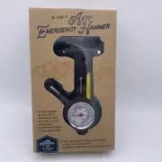 5-IN-1 Auto Emergency Hammer Pressure Gauge Seatbelt Cutter Ice Scraper Breaker