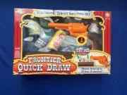 Buzz Bee Toys Frontier Quick Draw Electronic Target Shooting Set Rare Kids Game!