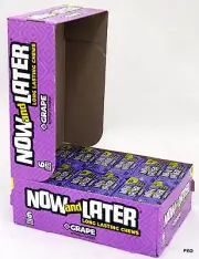 Now and Later Grape Candy Taffy 24 count 6 piece bars Chewy Bulk Candies
