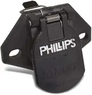 Phillips 16-726 7-Way Havy Duty STA-DRY 2-Hole Bullet w/locking clip Socket