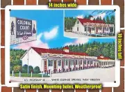 METAL SIGN - West Virginia Postcard - Colonial Court, U.S. Highway 60 . . . Whi