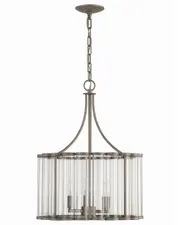 Lumanity Bridgewater 3-Light Glass Statement Chandelier