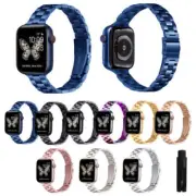For Apple Watch Slim Strap 8 7 6 SE 5 38 40 45 49mm Stainless Steel iWatch Band