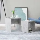 Elegant Coffee Table Set 2 Pcs Nested Side End Tables Modern Nightstand Unit