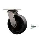 6 Inch 316SS Glass Filled Nylon Swivel Caster w/Roller Bearing & Swivel Lock SCC