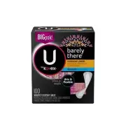 2 Pack U by Kotex Barely There - Panty Liners, Light Absorbency, Unscented 100ct
