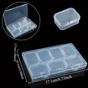 8pcs mini rectangle container plastic case storage jars beads diamond paint