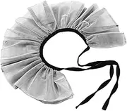 WOONEKY Retro Ruffle Clown Neck Collar Detachable Tulle Costume Accessory for Cosplay and Parties Lightweight Breathable Design for Spring and Summer Events