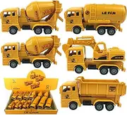 Children's Toy Car Mini Simulation Pull Back Engineering Cartoon Engineering Vehicle Children's Excavator Engineering Construction Toy Engineering Vehicle Toy Set Early Education Toys
