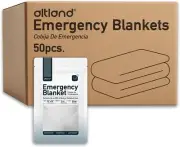 50 Mylar Emergency Blankets - Essential Thermal Protection for Camping Safety