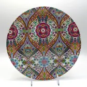 CYNTHIA ROWLEY COLORFULL FLORAL MELAMINE DINNER PLATES SET OF 6 NEW