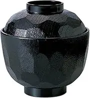 Fukui Craft Bowl: 3-189-7 Black, Tortoise Shell Small Suction Bowl, φ3.8 x H 3.9 inches (9.7 x 9.9 cm), 10.4 fl oz (295 cc), 3.1
