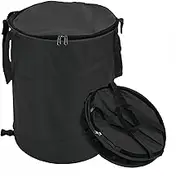 Camping Trash Can, Ai-OUMLEEF Collapsible Trash Can, Outdoor Portable Foldable Trash Can, Portable Camping Garbage Bin Home Toy Clothing Storage Yard Garden Deciduous Garbage Bag(Black)