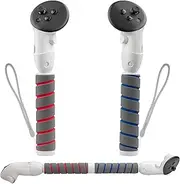Iesooy Handle Attachments for Quest 3 Controller Accessories: Dual Controller Grips Extension for Quest 3 VR Games Gorilla Tag Long Arms, Golf Club, Beat Saber Handle