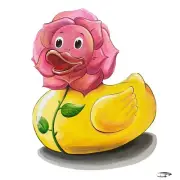 Rose Rubber Duck canvas pop art