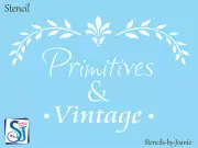 Joanie Stencil Primitives Vintage Laurel Leaf Swag Fleur Design Country Art Sign
