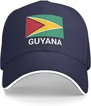 [Generic] Support Guyana Flag Hat Guyanese Caps for Men Women I Stand with Guyana Baseball Cap Trucker Hat