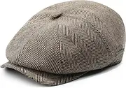 Sumolux Newsboy Cap for Men Wool Classic 8 Panel Vintage Gatsby Lvy Cabbie Hat Flat Beret Cap