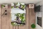 3D Monkey Branch Leaves Background Quilt Cover Set Bedding Sets Pillowcases 64