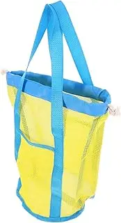 [SUPVOX] Mesh Beach Tote Bag with Drawstring Closure Lightweight and Ventilated Beach Bag for Sand Balls and Essentials Design for Outdoor Fun