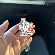 Honk If It's An Emergency Retractable ID Holder Funny Goose Nurse Badge Reel